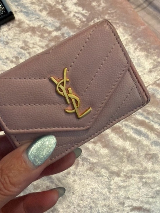 Yves Saint Laurent Handbags - Yves Saint Laurent Quilted Leather Card Case - dusty Pink